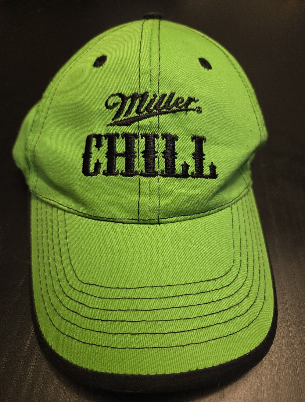 Miller Chill Neon Green Adjustable Baseball Cap
